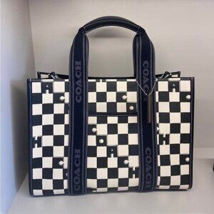 New Coach Smith Tote With Checkerboard Print CR101